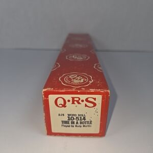 Q.R.S Player Piano Music Roll, Time In A Bottle. #10-514